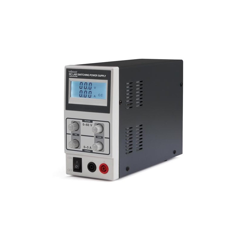 DC LAB SWITCHING MODE POWER SUPPLY 0-60 VDC / 0-5 A MAX WITH LCD DISPLAY