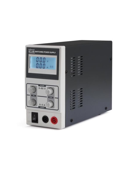 DC LAB SWITCHING MODE POWER SUPPLY 0-60 VDC / 0-5 A MAX WITH LCD DISPLAY
