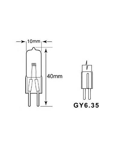 LAMPE HALOGÈNE PHILIPS 100W / 12V, FCR GY6.35,...
