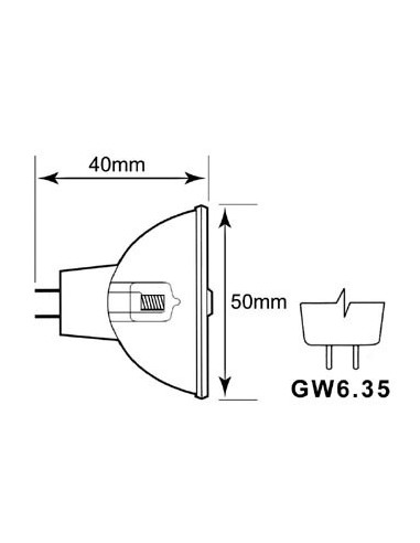 HALOGEN LAMP PHILIPS 150W / 15V,G6.35, 3400K, 50h