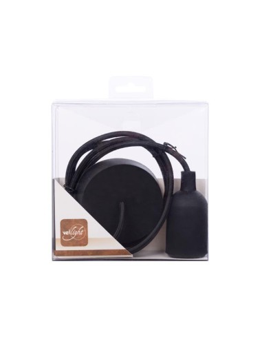 LUMINAIRE DESIGN À SUSPENSION EN CORDAGE - NOIR