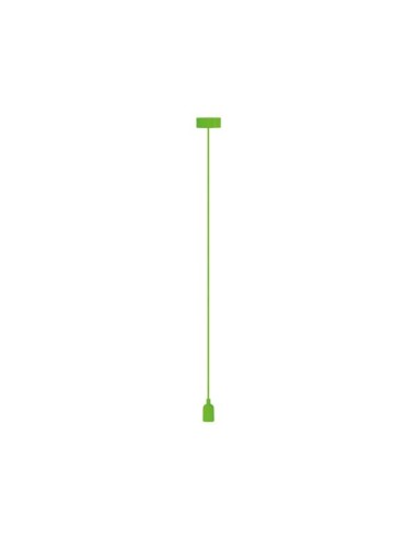 DESIGN-PENDELLEUCHTE MIT TEXTILKABEL - GRÜN