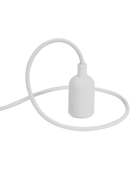 DESIGN LAMPHOUDER MET TEXTIELKABEL - WIT