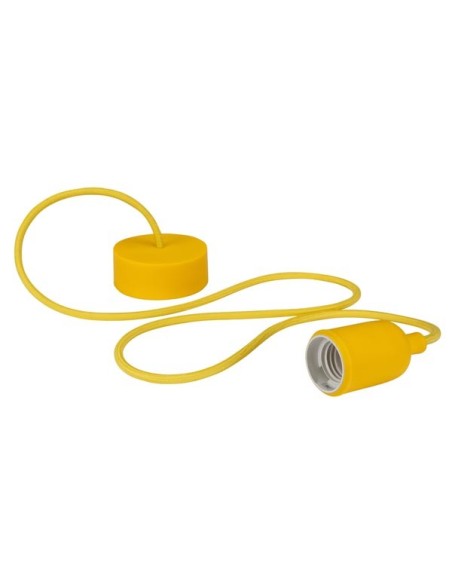 LUMINAIRE DESIGN À SUSPENSION EN CORDAGE - JAUNE