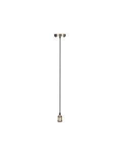 LUMINAIRE RÉTRO À SUSPENSION EN CORDAGE - FINITION BRONZE 2