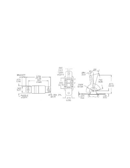KIPPHEBELSCHALTER - PCB - VERTIKAL - SPDT EIN-(EIN)