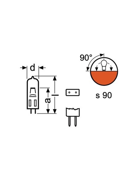 LAMPE HALOGÈNE OSRAM 250 W / 24 V, G6.35, 300 h