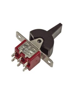 VERTICAL PCB PADDLE SWITCH DPDT (ON)-OFF-(ON)