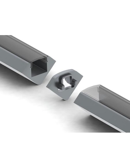 LINEARES VERBINDUNGSSTÜCK FÜR LED-PROFIL 'ALU-45' - ALUMINIUM - SILBER