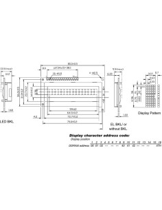 LCD 16X1 UNTENANSICHT TRANSFLEKTIV MIT...