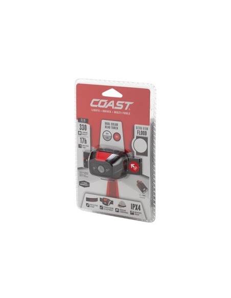 COAST - FL19 - DIMMABLE HEADLAMP RED/WHITE LIGHT 320 LUMEN