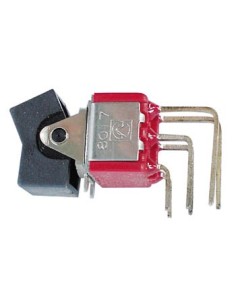 90° VERTICAL PCB ROCKER SWITCH DPDT (ON)-OFF-(ON) 2