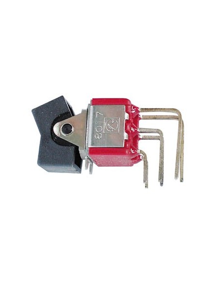 INTERRUPTEUR A BASCULE BIPOLAIRE VERTICAL COUDE POUR CI (ON)-OFF-(ON)