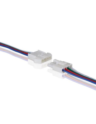 CABLE CON CONECTOR (MACHO/HEMBRA) PARA TIRAS LED RGB