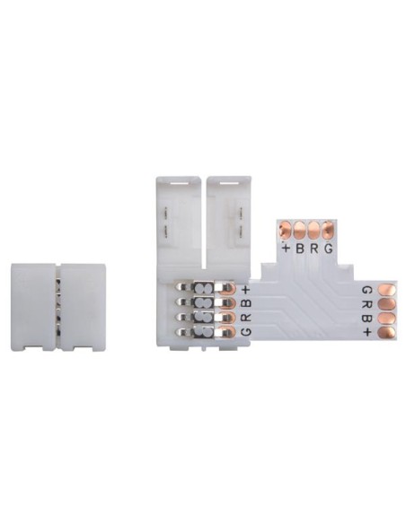 CONNECTEUR PUSH POUR BANDE À LED FLEXIBLE - 10 mm - COULEUR RGB