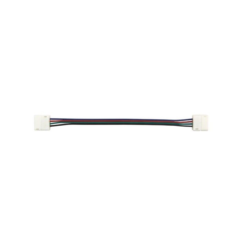 CABLE CON CONECTORES PUSH PARA TIRAS LED FLEXIBLES - COLOR RGB - 10 mm