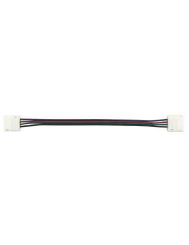 CABLE WITH PUSH CONNECTORS FOR FLEXIBLE LED STRIP - 10 mm RGB COLOUR