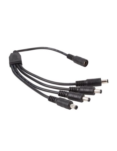 CABLE CON 4 CONECTORES DC MACHO Y 1 CONECTOR DC HEMBRA