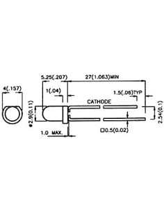 LED 3mm GROEN DIFFUUS - 20mcd 2
