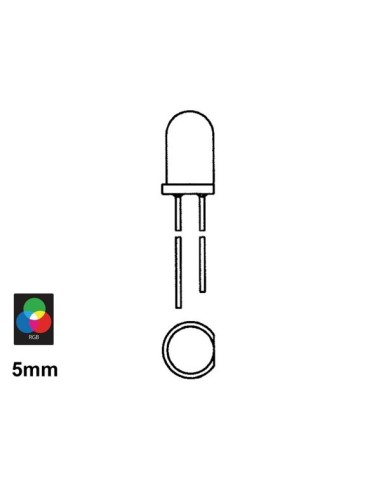 5 mm RGB-KNIPPERLED MET INGEBOUWD PROGRAMMA