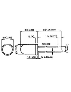 5mm LOW-COST LED GREEN DIFFUSED - 20mcd 2
