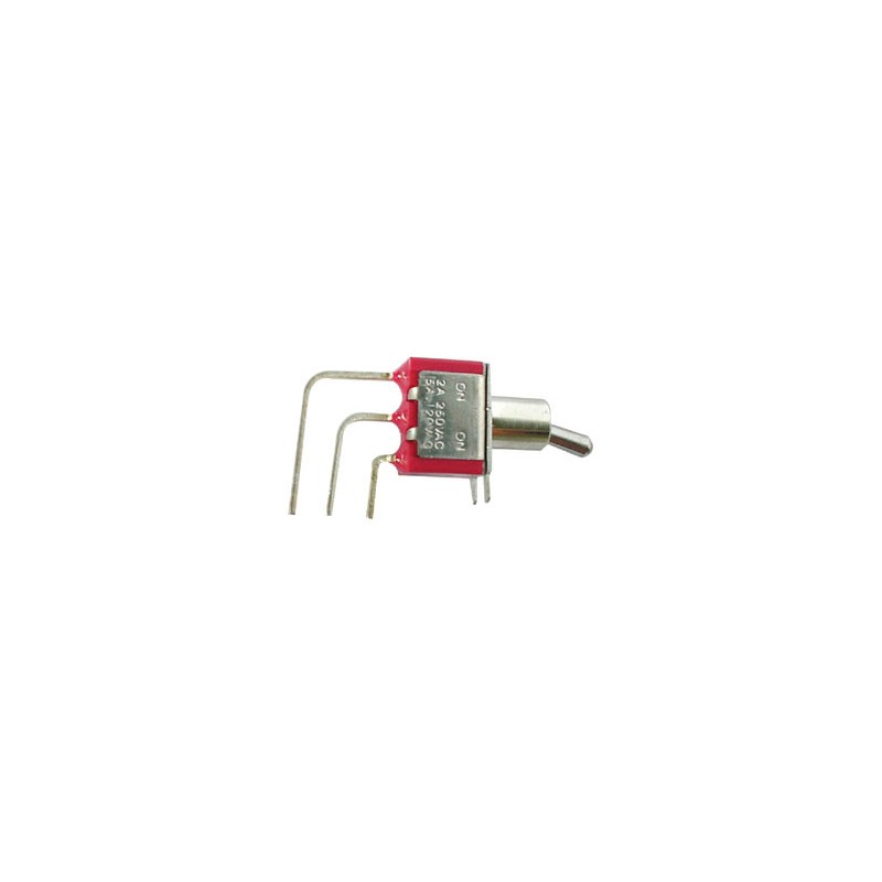 90° VERTICAL TOGGLE SWITCH SPDT (ON)-OFF-(ON)