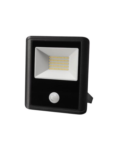 OUTDOOR LED FLOODLIGHT - 50 W, NEUTRAL WHITE - BLACK - PIR