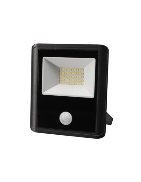 LED-SCHIJNWERPER VOOR BUITENSHUIS - 50 W, NEUTRAALWIT - ZWART - PIR-SENSOR