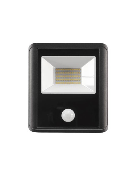 PROJECTEUR LED D'EXTÉRIEUR - 50 W, BLANC NEUTRE - NOIR - CAPTEUR PIR