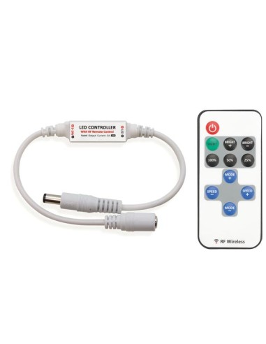 MINI LED-DIMMER - 1 KANAAL - MET RF-AFSTANDSBEDIENING