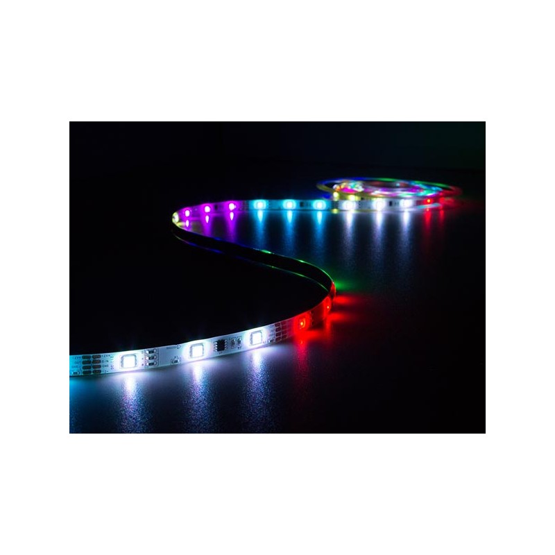 JUEGO DE TIRA LED FLEXIBLE, CONTROLADOR Y ADAPTADOR DE CORRIENTE - ANIMADO DIGITALMENTE - RGB - 150 LEDs - 5 m - 12 VDC