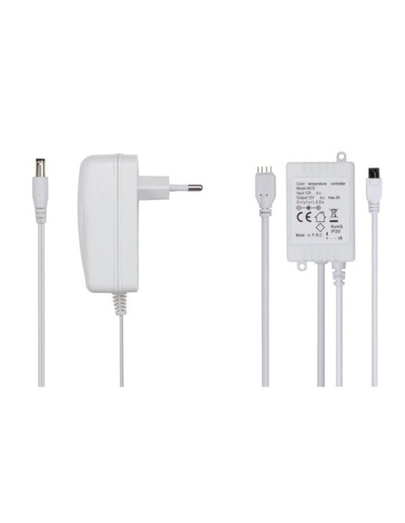 KIT RUBAN À LED FLEXIBLE PILOTÉ PAR MUSIQUE AVEC CONTRÔLEUR ET ALIMENTATION - RVB - 150 LED - 5 m - 12 VCC