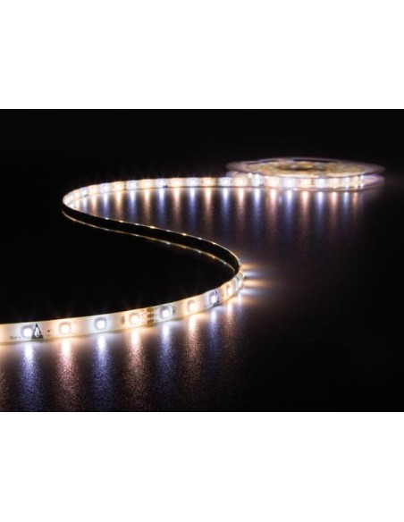 KIT RUBAN À LED FLEXIBLE AVEC CONTRÔLEUR ET ALIMENTATION - BLANC CHAUD & BLANC NEUTRE - 300 LED - 5 m - 12 VCC