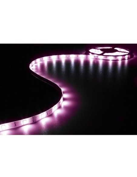 KIT RUBAN À LED FLEXIBLE AVEC CONTRÔLEUR ET ALIMENTATION - RVB - 90 LED - 3 m - 12 VCC