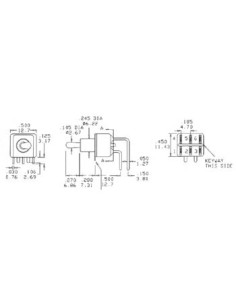 INVERSEUR BIPOLAIRE HORIZONTAL COUDE ON-OFF-(ON) 2
