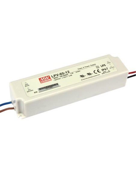 SCHAKELENDE VOEDING - 1 UITGANG - 60 W - 12 V