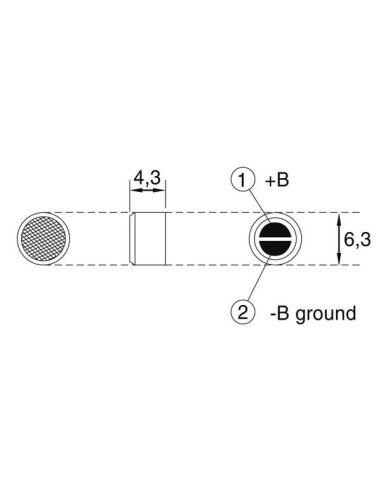 ELEKTRET-MIKROFONKAPSEL Ø6mm