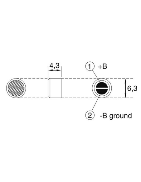 ELEKTRET-MIKROFONKAPSEL Ø6mm
