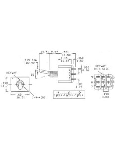 VERTICAL TOGGLE SWITCH 3PDT ON-ON 2