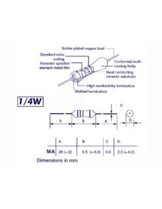 METALFILM RES. 1/4W 47E 2
