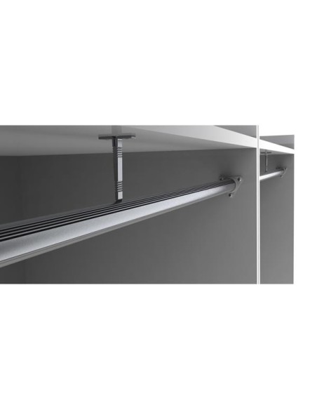 SUPPORT DE MONTAGE POUR PROFILÉ POUR RUBAN LED ALU-ROUND - POUR ARMOIRE - ARGENT