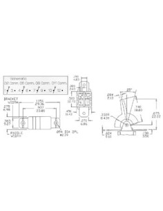 KIPPHEBELSCHALTER - PCB - VERTIKAL - 4PDT EIN-EIN