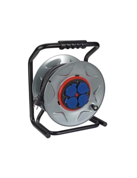 PROFESSIONELLE KABELTROMMEL MIT 'ANTI-TWIST'-SYSTEM - NEOPREN - 25 m - 3G2.5 - 4 STECKDOSEN - SCHUTZKONTAKT (DEUTSCHES SYSTEM)