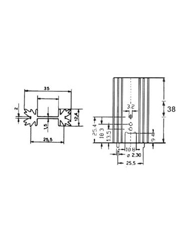 REFROIDISSEUR TO220 8°C/W AVEC BROCHES