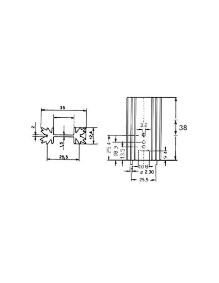 HEATSINK TO220 8°C/W WITH PINS