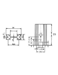 KOELELEMENT TO220 10°C/W WITH PINS 2