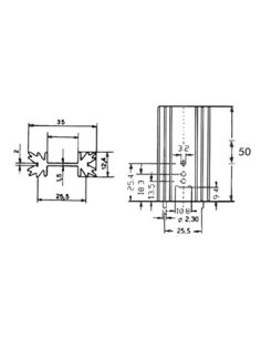 KOELELEMENT TO220 6°C/W WITH PINS 2