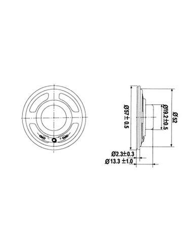 MINI LUIDSPREKER - 1W / 8 ohm - Ø 57mm