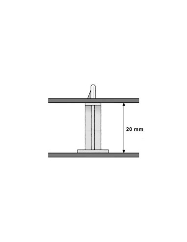 SUPPORT POUR CIRCUIT IMPRIME OUVERTURE 3mm H 20mm 18x18mm