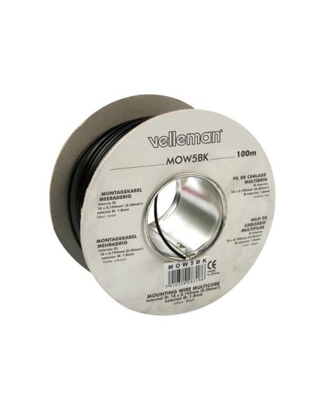 MOUNTING WIRE 0.50mm² - BLACK - MULTICORE
